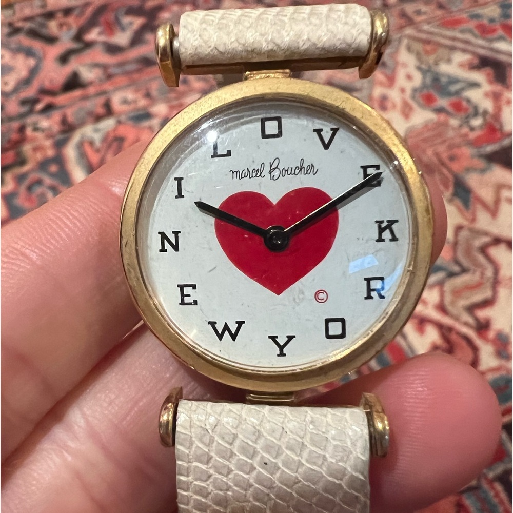 Vintage Marcel Boucher “I Love NY” Lizard Watch